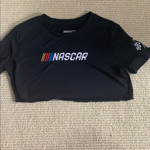 Nascar Tops - PATCHED NASCAR BLACK TEE